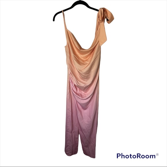 NWT LOVERS + FRIENDS Revolve Pink Orange Ombre Issadora Midi Slip Dress Small - Picture 5 of 11
